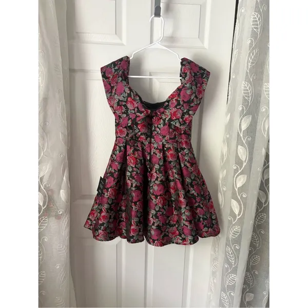 New Lulus Beyond Darling Floral Jacquard Off-The-Shoulder Mini Dress size S NWT - Image 9