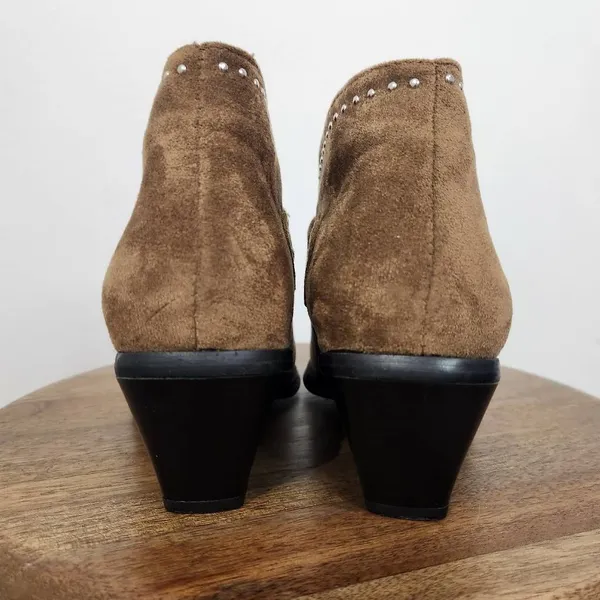 Seven7 Brown Dallas Faux Suede Boot Size 7 Studded Ankle Bootie Suede Bootie - Image 6