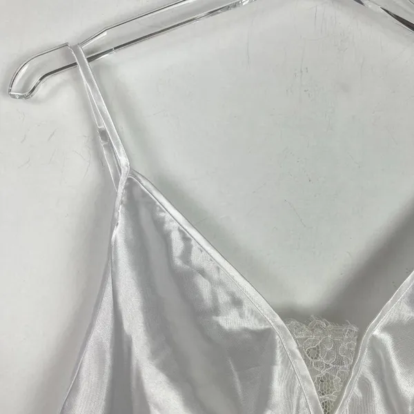 NWT Frederick's of Hollywood Delphine Satin Cropped Cami White Size Medium M T24 - Image 3