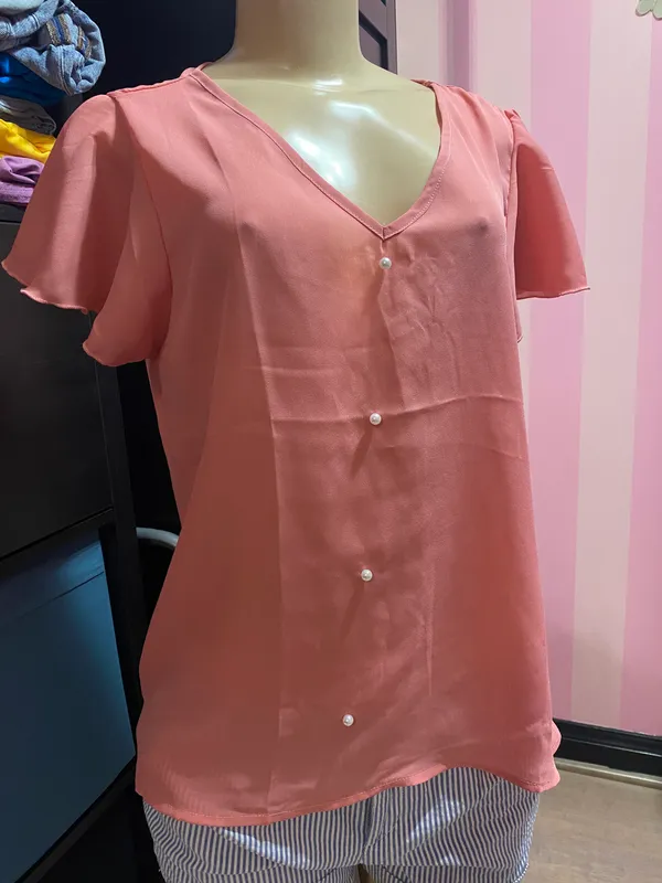 Blouse Dress Pink Size M - Image 6