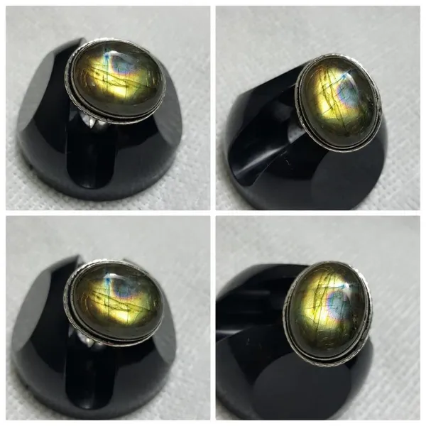 Sterling Silver 925 Silver Labradorite Natural Gemstone Ring Size -8.75 RGN-269 - Image 2