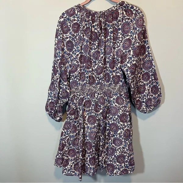 J. Crew Palermo Smocked Waist Mini Dress‎ in Floral Bouquet Linen Medium - Image 11
