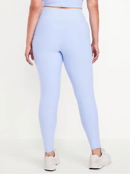 OLD NAVY Active Extra High-Rise Light Blue Powersoft Go-Dry Leggings Size XXL - Image 5