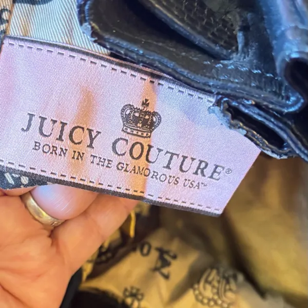 Juicy Couture Vintage Couture Daydreamer Bag Scottie Dog Brown Velour - Image 12
