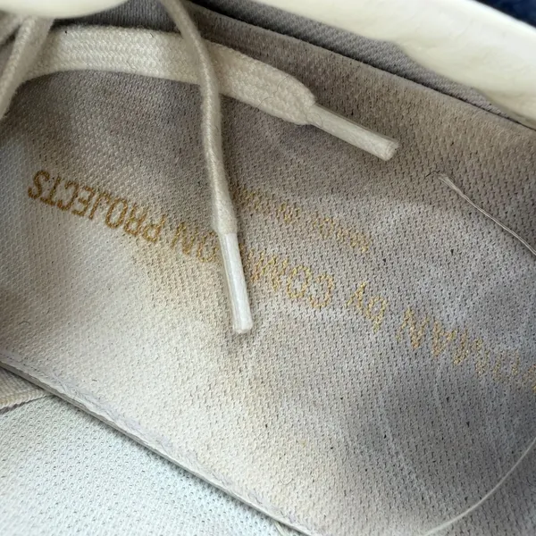 Common Projects Tournament Low Sneakers Womens 38‎ Navy Wool Leather Minimalist - Image 8