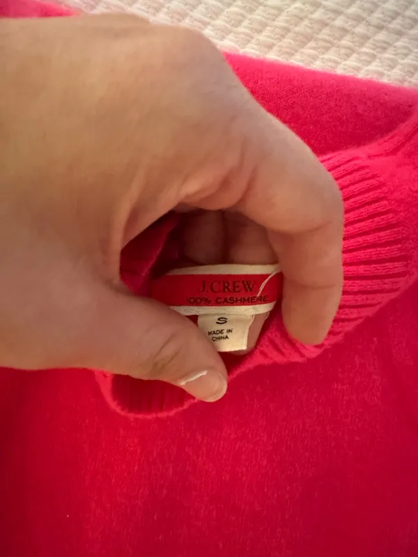 Pink J.Crew Cashmere Sweater - Image 3