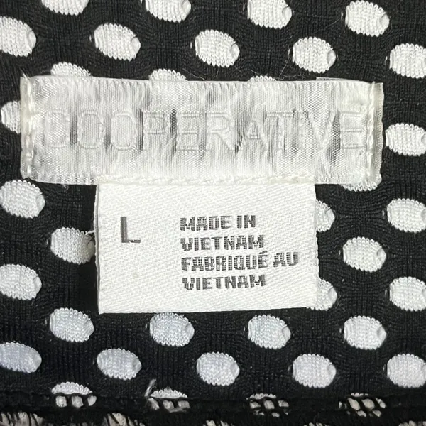 Cooperative Urban Outfitters Black White‎ Polka Dot Skater Mini Skirt Large - Image 5