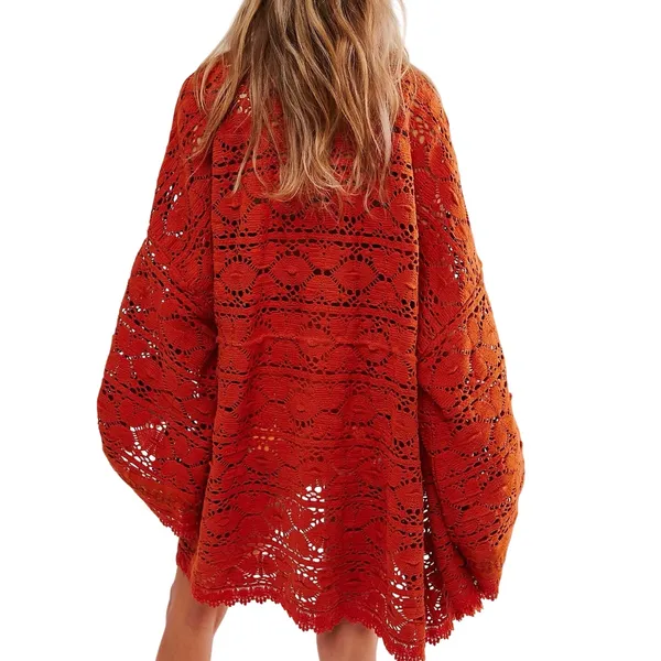 FREE PEOPLE Bell Sleeve Lace Duster in Ivory, One Size, New with Tag MSRP $128 - Image 6