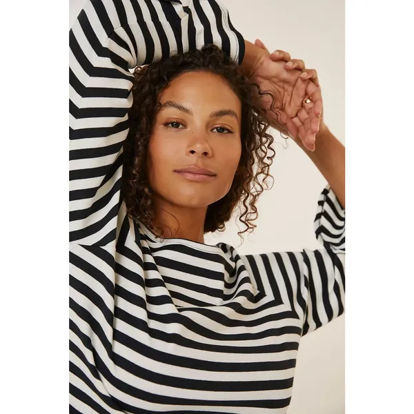 Anthropologie Maeve Flouncy Stripe Women's Blouse Top Shirt Large Ruffle Cuff‎ - Image 10