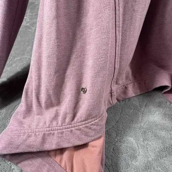 Lululemon Coast Wrap Heathered Mod Rose 8 Funnel Neck Jacket Button Cocoon - Image 7