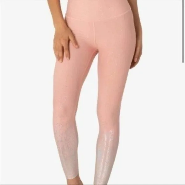 Beyond Yoga Pink Sparkle Leggings Size‎ Small Athletic Gym Workout Athleisure - Image 8