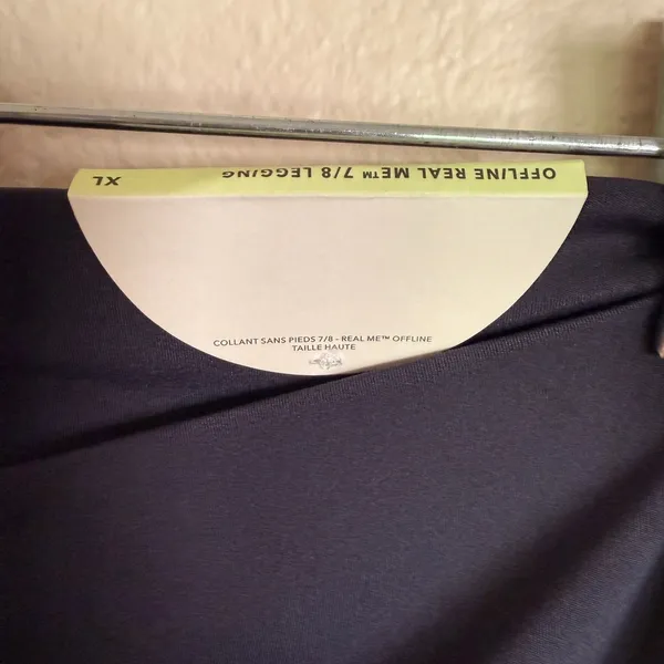 OFFLINE by Aerie Real Me 7/8 Leggings High Rise Crossover Waist Navy Blue XL - Image 5