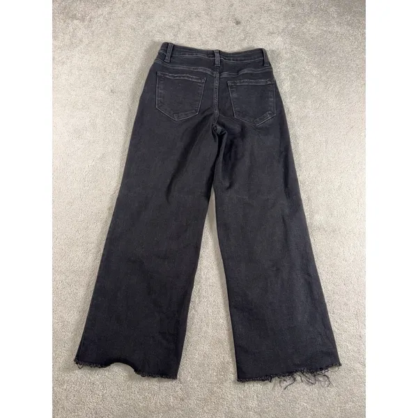 Vervet Flying Monkey Black Wide Leg Crop Jeans Button 26‎ - Image 6