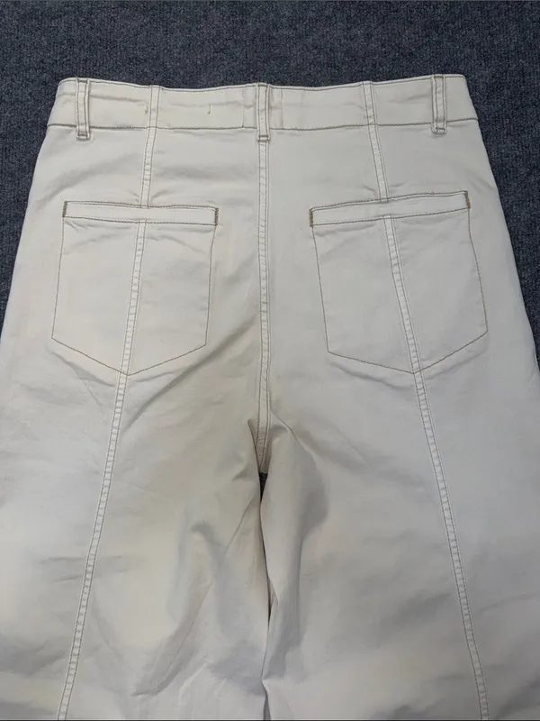 Anthropologie Maeve By Delaney Clean-Seamed High-Rise Wide-Leg Jeans size 31T - Image 9
