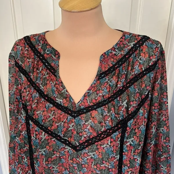 Matilda Jane Floral Carol Top Boho Peasant Prairie Hippie Cottagecore Womens XXL - Image 3