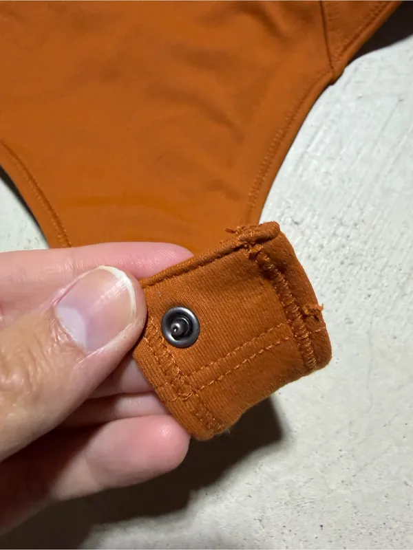 Abercrombie & fitch soft collection Rust Orange One-Piece Bodysuit XXS - Image 6