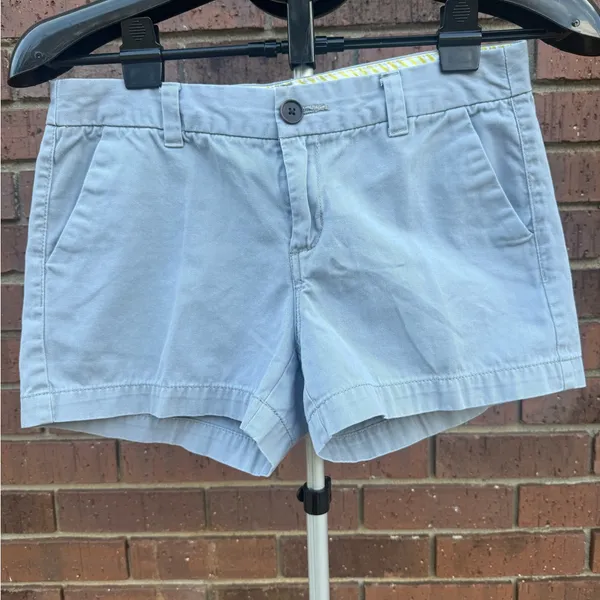 Merona Women's Size 2 Solid Gray Blue Shorts Chino 3" Inseam Short Summer - Image 2