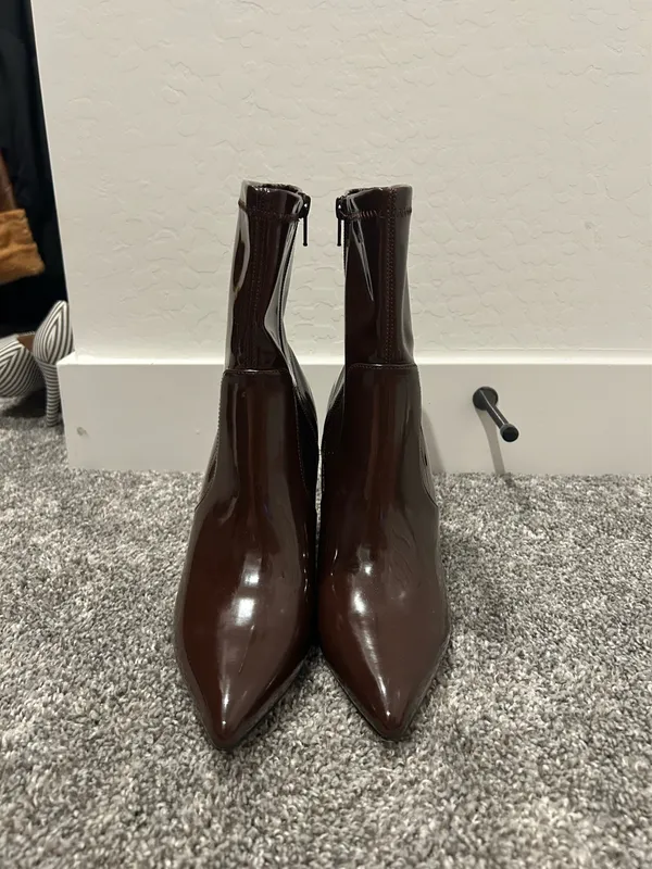 Brown Leather Boots Size 9 - Image 4