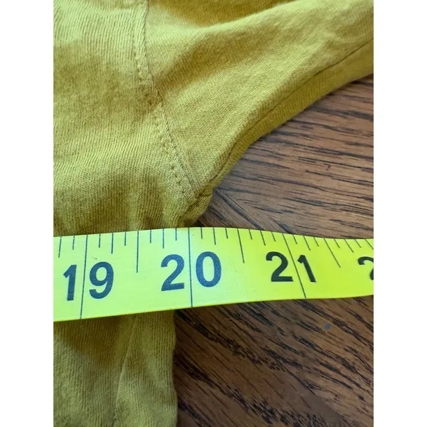 FP Movement‎ Mustard Yellow Organic Pima Cotton Ruched Sleeve Hoodie XS - Image 3