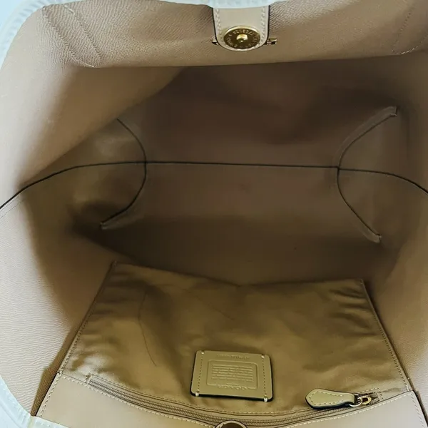 COACH Chalk Multi Poppy Floral City Tote Bag - Image 9