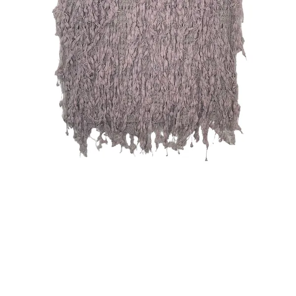 Umgee Women's‎ Cardigan Wrap Shaggy Open Front Fringe Vest Sleeveless Grey Large - Image 9