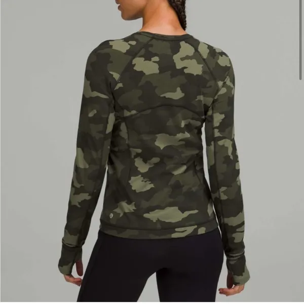 Lululemon Its Rulu Run Long‎ Sleeve Shirt 2 Heritage 365 Camo Medium Olive Multi - Image 2