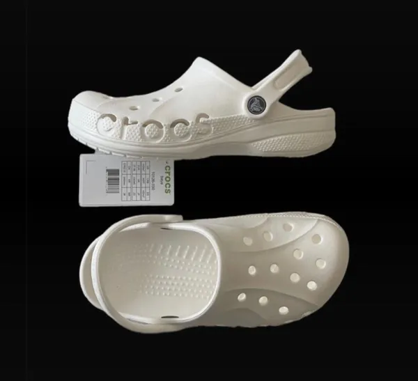 Crocs Baya White Unisex Clog, Size: Women's (7) - Image 2