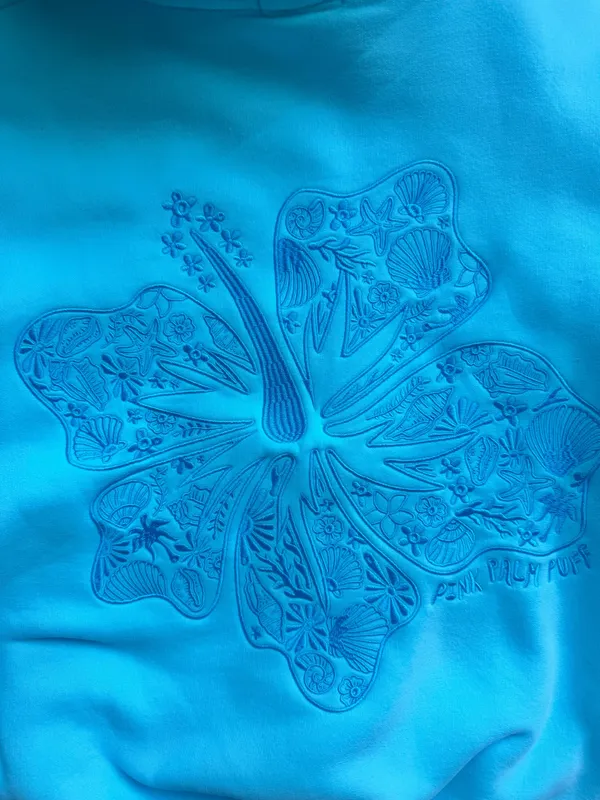 Pink Palm Puff Hoodie - Image 5