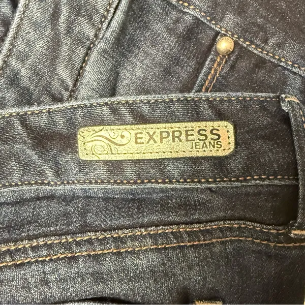 Express Women’s Zelda Slim Fit Legging Jeans Ultra Low Rise Dark Washed Sz 8 R - Image 7