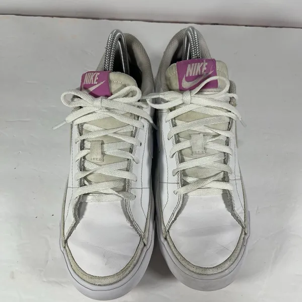 Nike Court Legacy Low White Metallic Silver Pink - Women's Size 8 /6.5Y - Image 4