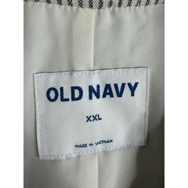 Old Navy‎ Linen Blend Striped Double Breasted Blazer Jacket XXL Work Wear Casual - Image 4