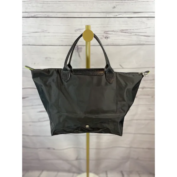 Longchamp Le Pliage Small Black Tote Bag Black Embroidered Nylon Handbag - Image 2