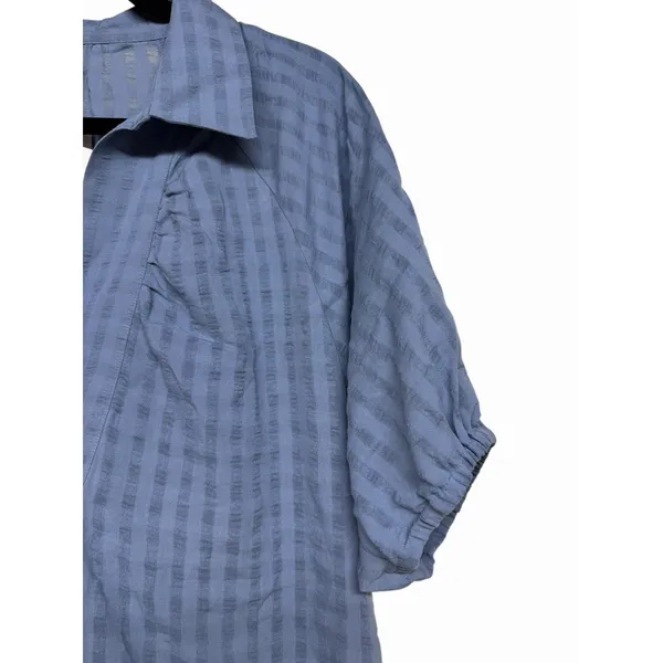 Anthropologie V-Neck Tiered Sleeve Tunic Dress Wedgewood Women's‎ Size Medium - Image 7