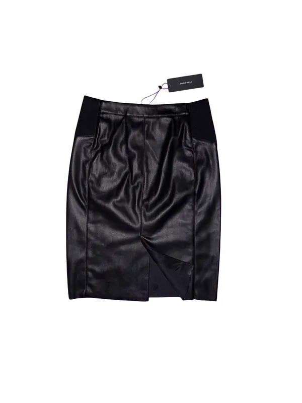 VERO MODA Black Faux Leather Pencil Skirt - Image 7