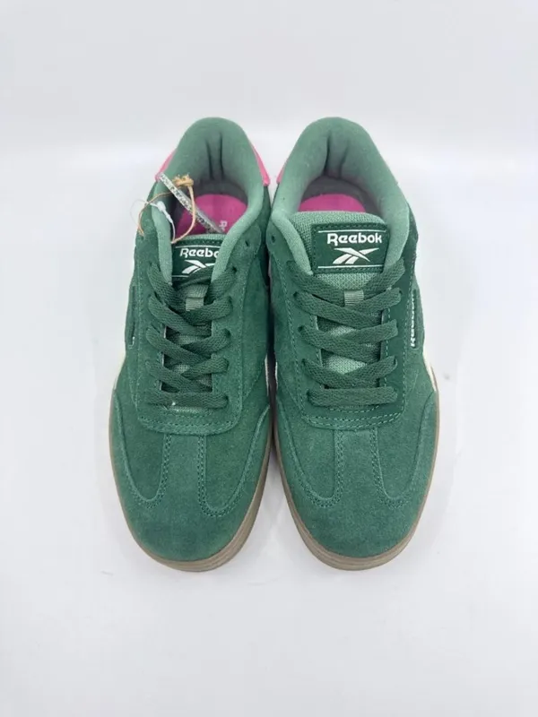 Reebok Club C Grounds Green Natural Pink Suede Sneakers Women's Size 8 NIB - Image 4