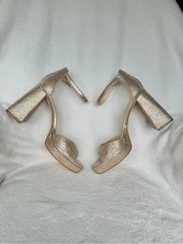 Jessica Simpson Women’s Gold Platform Ankle-Strap Sandal - new no tags Size 9 - Image 7