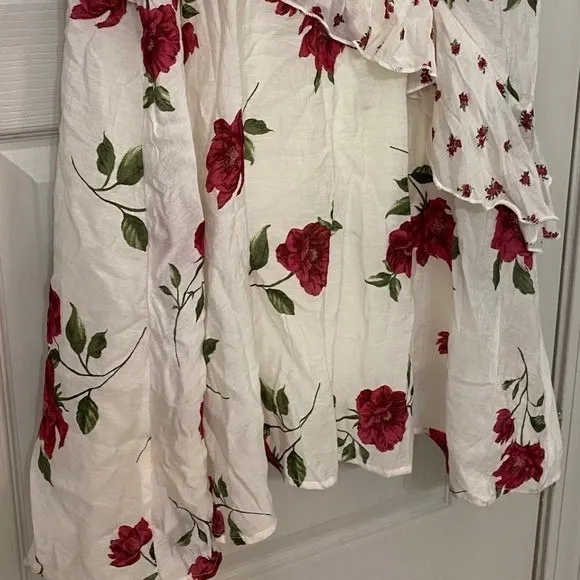 Y2K‎ Romantic Rose Floral Tiered Ruffle Maxi Dress Fairy Coquette S NWT - Image 6