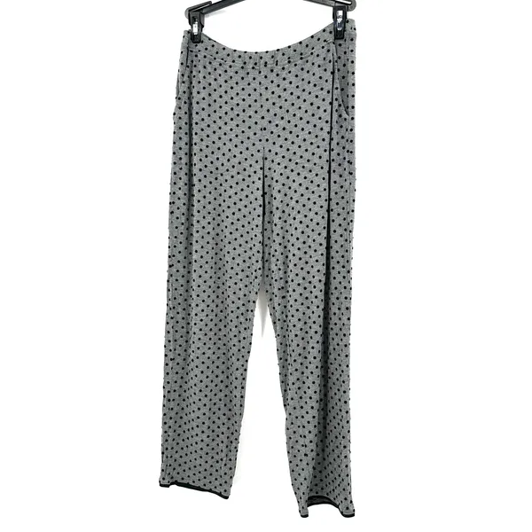 Soma size XS gray black‎ polka dot button up pajama set long sleeve pants - Image 5