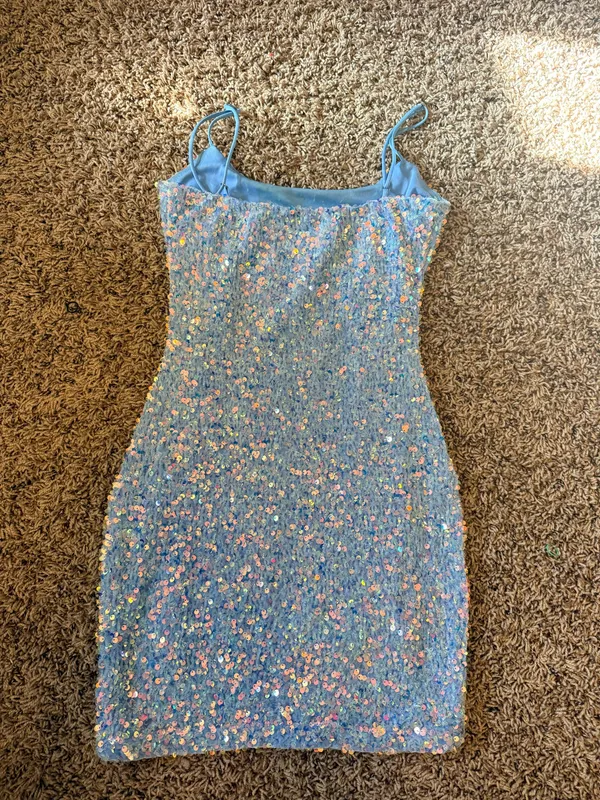 Light blue short tight dress - Image 3