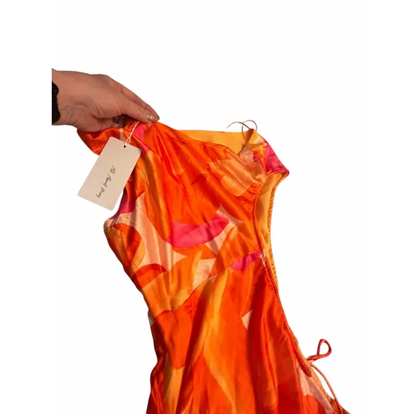 NWT All About May Orange and Pink Floral Dress - US Size 6 - Image 10