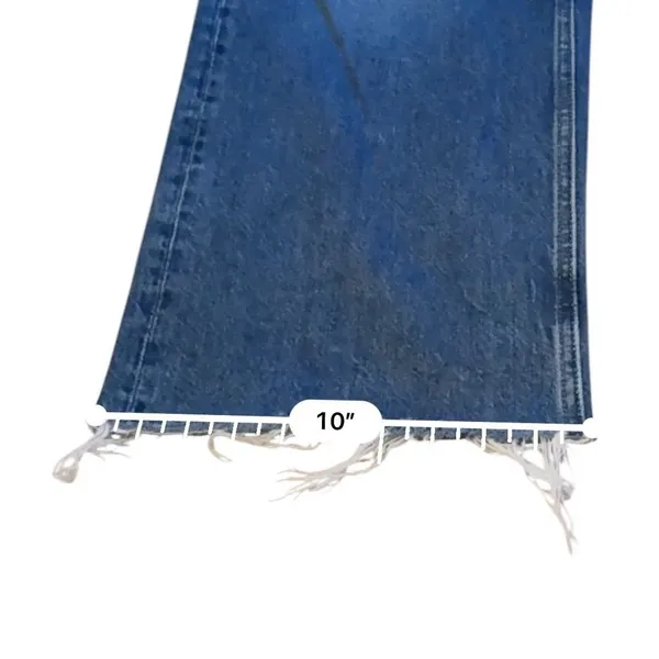 Madewell‎ Low Slung Baggy Crop Jeans 26 Raw Hem Wide Leg Blue Denim High Rise - Image 11