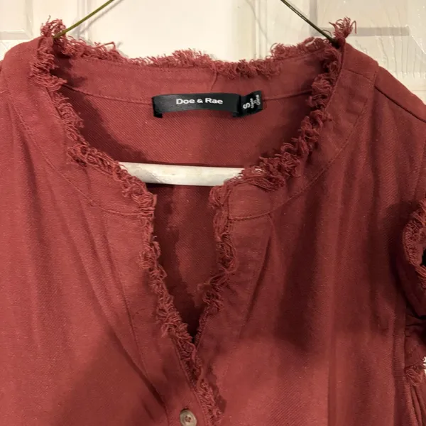 Doe & Rae Gauze Button Accented Tiered Dress - Image 3