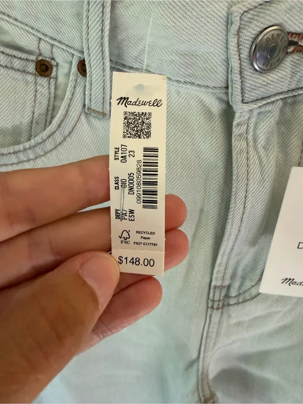 Madewell Light Wash the perfect vintage Wide Leg crop Jeans 23 - Image 4