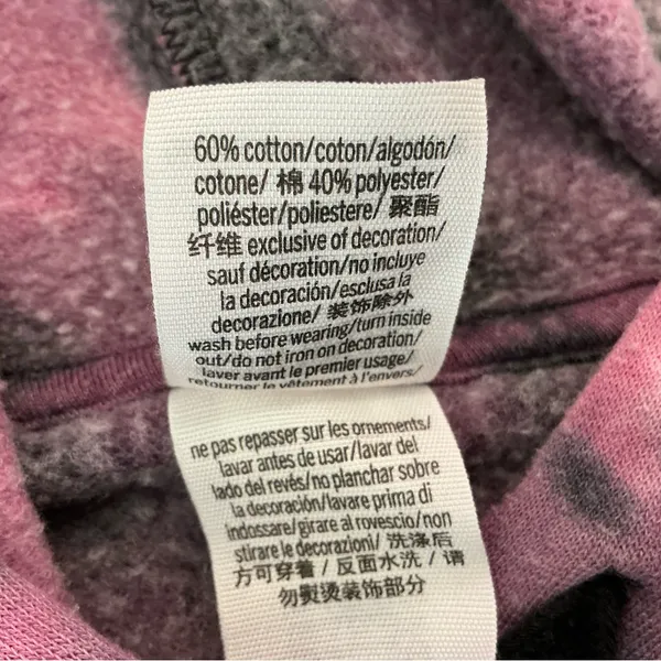 Victoria’s Secret PINK everyday campus lounge pullover hooded multi tie dye sz M - Image 4