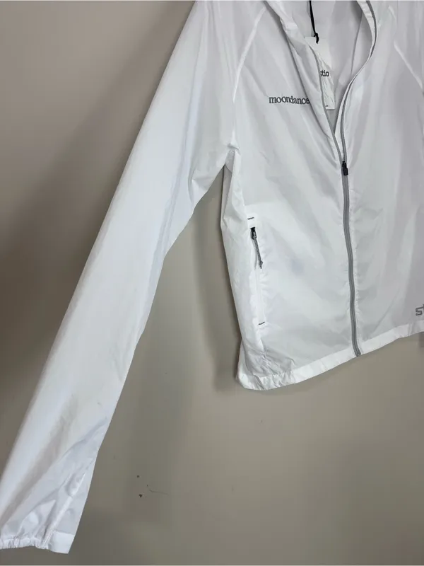 Stio Womens Second Light Windshell Jacket Medium‎ Morning Frost White New - Image 3