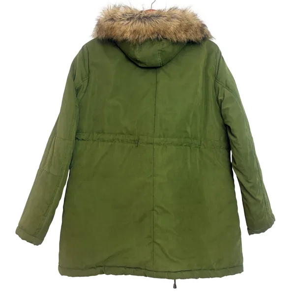 Maacie Womens Maternity 3 in 1 Thickened Outwear Fleece Lined Coat Winter Hooded - Image 2