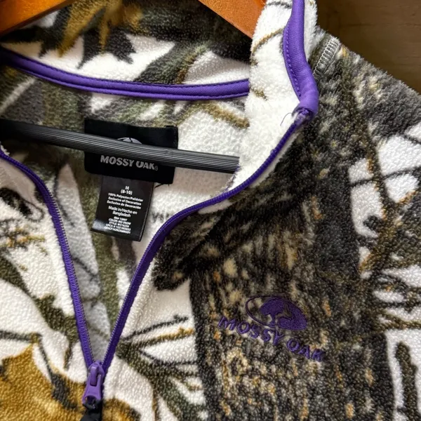 Mossy Oak Womens Camouflage Fleece Zip Up Jacket - Image 3