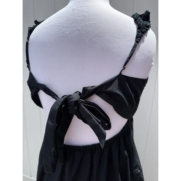 Abercrombie & Fitch Tiered Ruched Babydoll Maxi Dress Size Large - Image 7