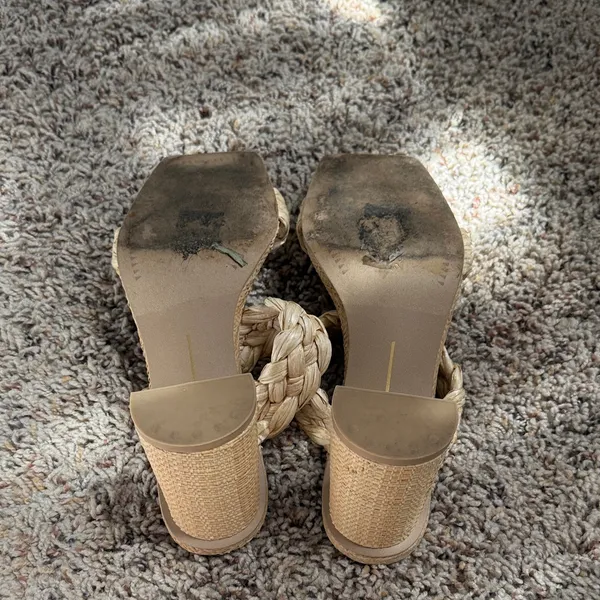 Dolce Vita Braided Raffia Heeled Sandals Size 7.5 - Image 6