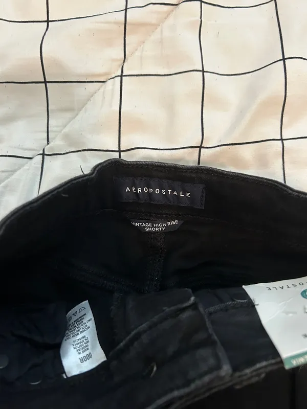 Aeropostale Black Jean Shorts - Image 3